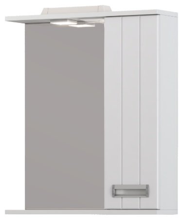 Шкаф зеркальный навесной KABINKA.KZ Diana, 60x15.6x70 см, белый