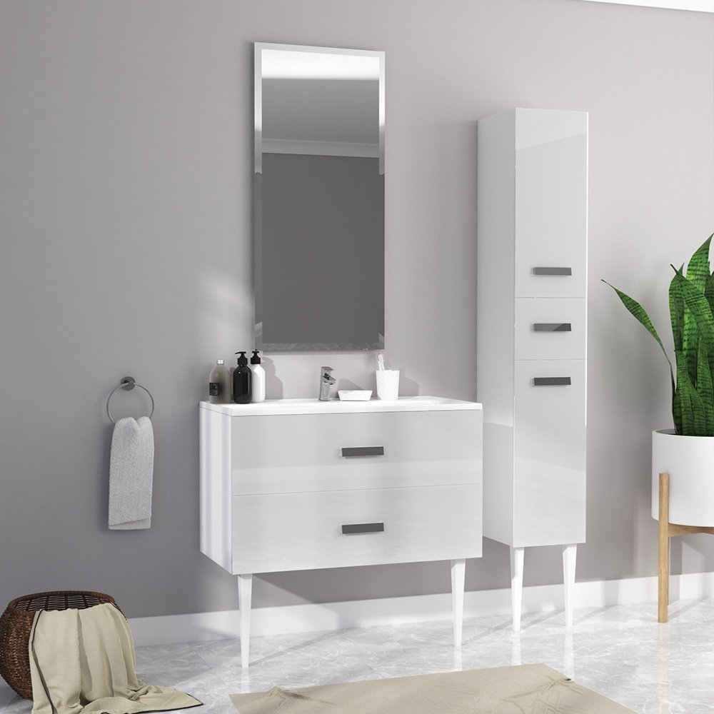 Зеркало навесное MarkaOne K0000033441, 50x3x118 см, серый