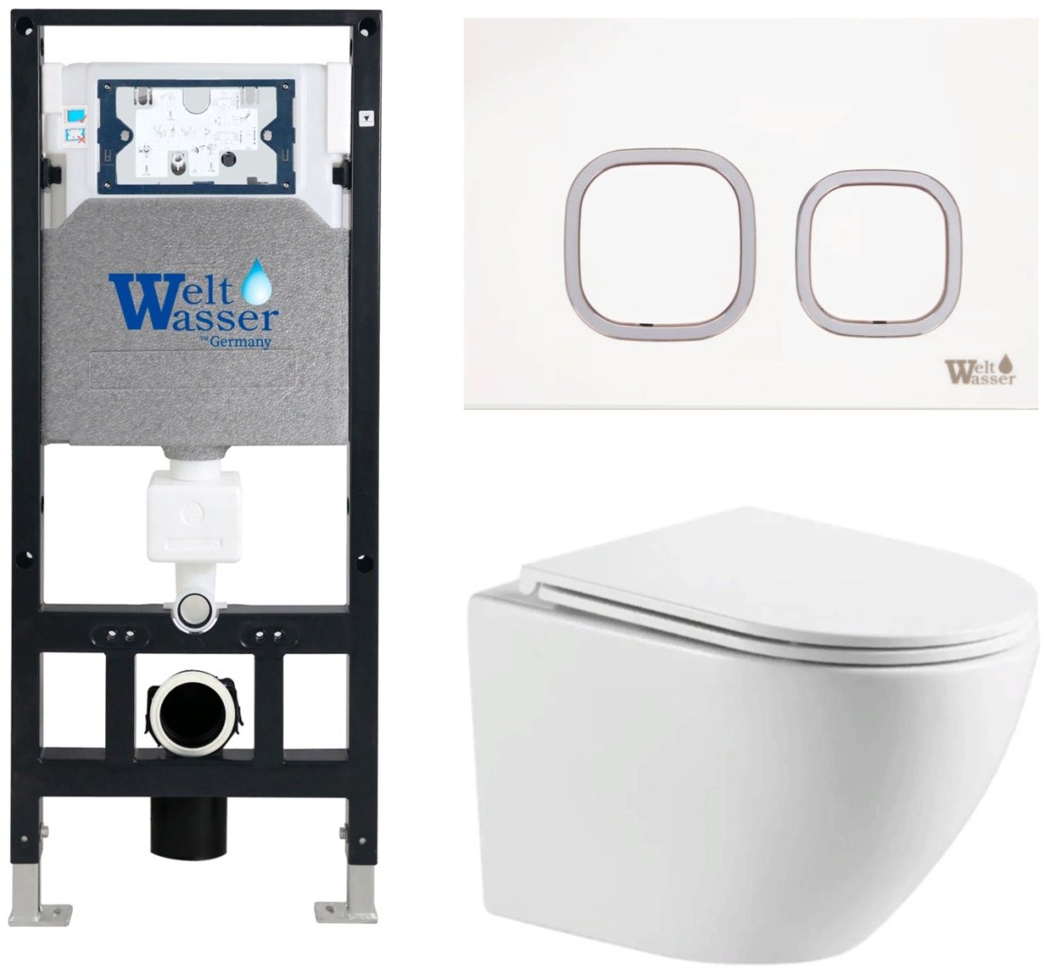 WeltWasser унитаз с инсталляцией MERZBACH 043 MT-WT, санфаянс