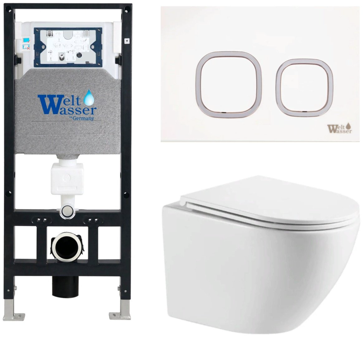 WeltWasser унитаз с инсталляцией MERZBACH 043 MT-WT, санфаянс купить,337902