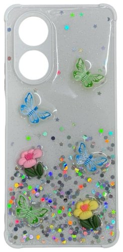 Чехол Для OPPO A58 серебряный купить,1070