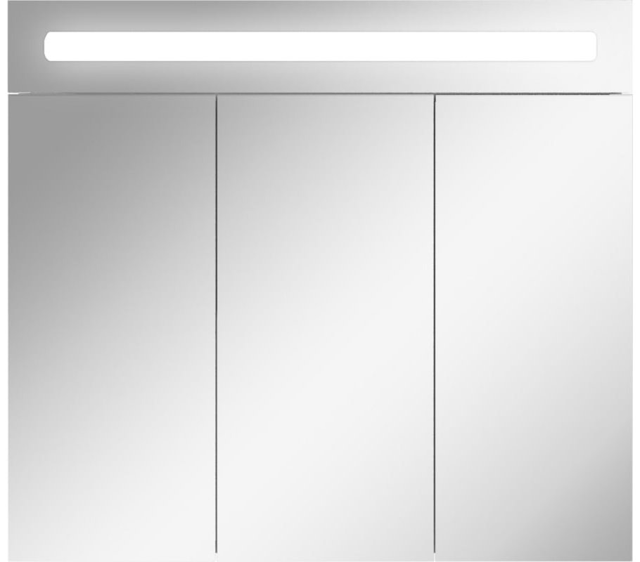 Шкаф зеркальный навесной KABINKA.KZ DV8009HZ, 82.2x14.8x72 см, белый