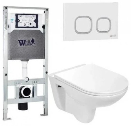 Унитаз WeltWasser Baarbach AB506ST4 с инсталляцией белый купить,274500