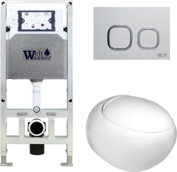 WeltWasser унитаз с инсталляцией JECKENBACH 004 GL-WT 506ST, санфаянс