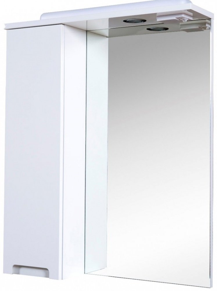 Шкаф зеркальный навесной AQUARODOS Квадро 60 L глянец, 60x16x74 см, белый купить,NaN