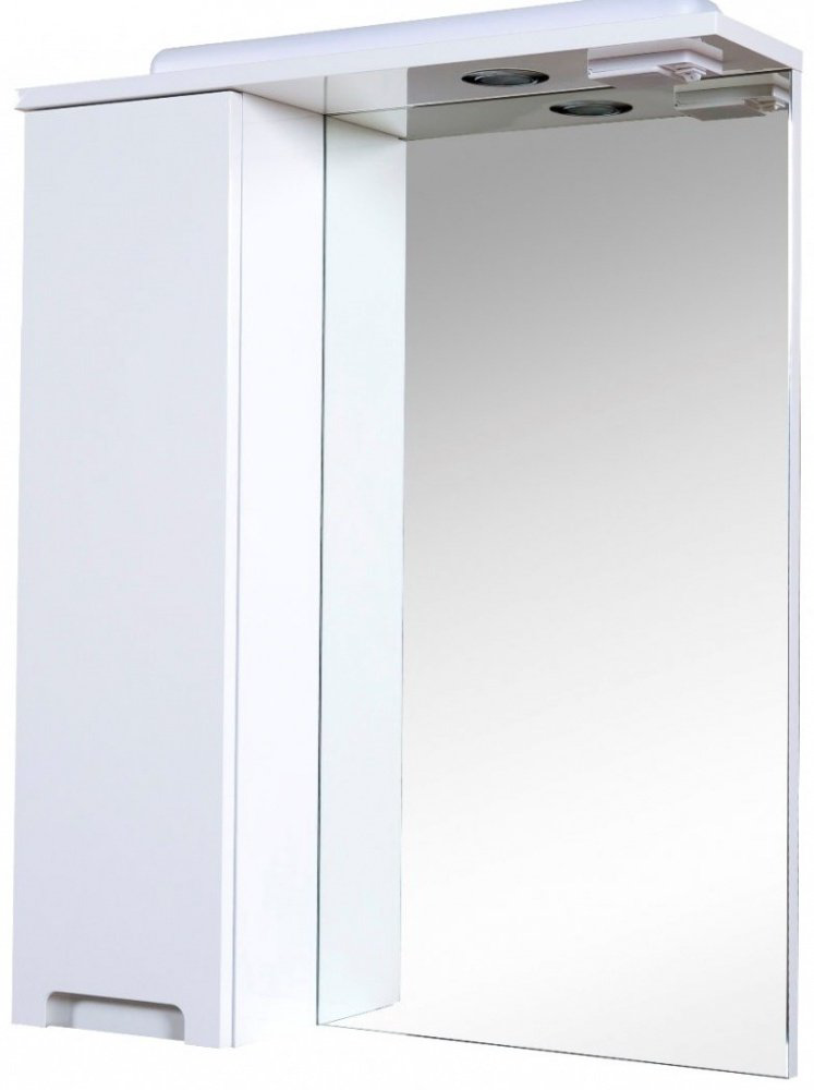 Шкаф зеркальный навесной AQUARODOS Квадро 60 L глянец, 60x16x74 см, белый купить,NaN