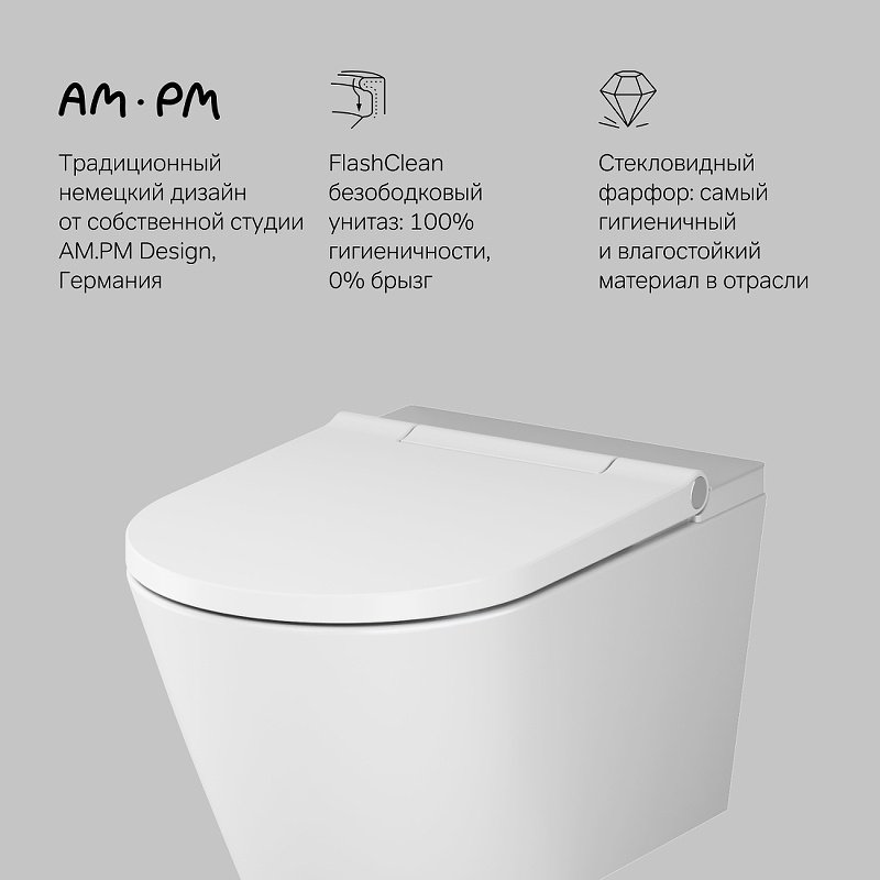 Унитаз AM.PM CCC501700SC белый купить,NaN