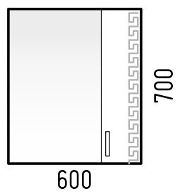 Шкаф навесной Corozo 60x15x70 см, Олимп 60