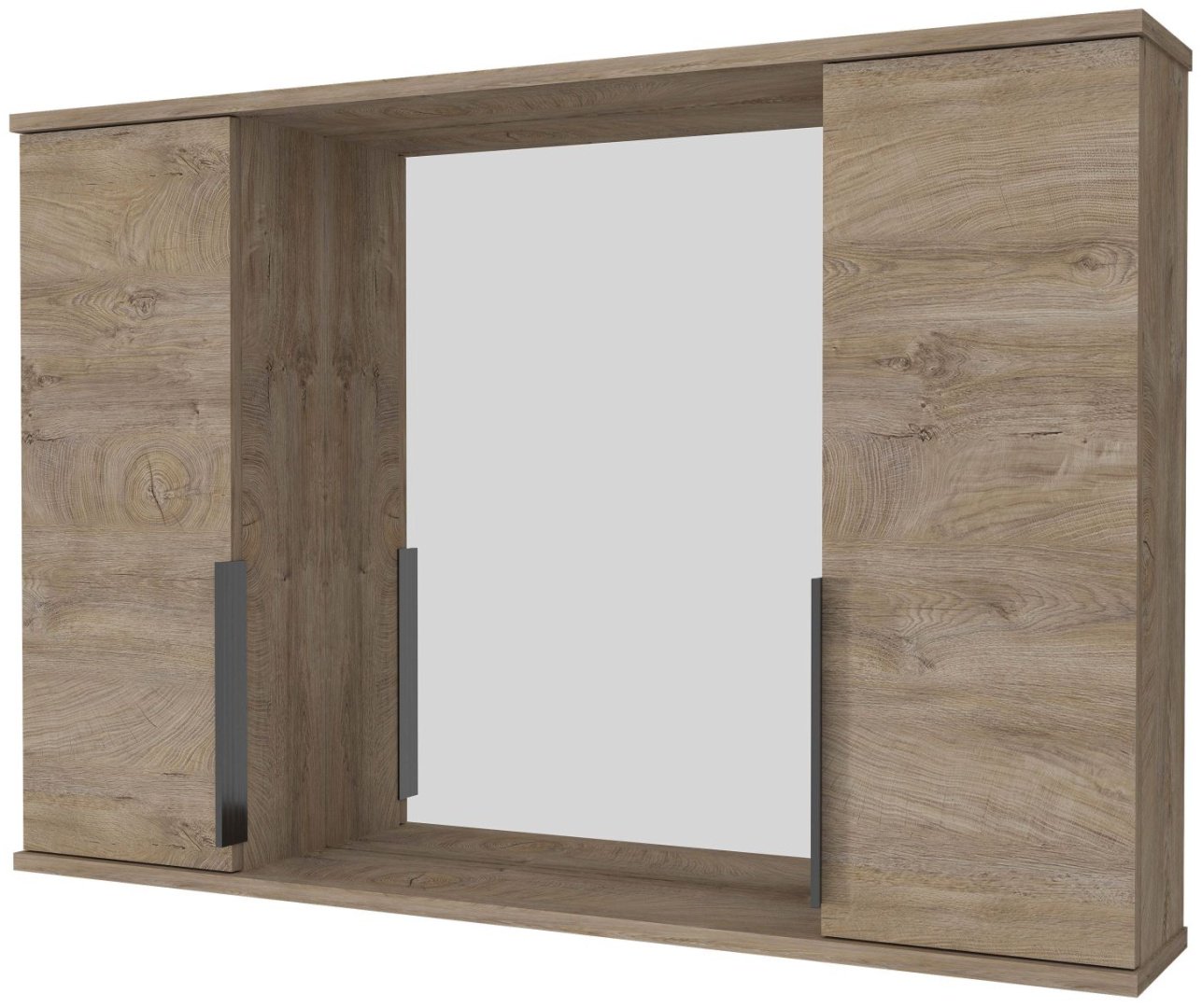 Шкаф зеркальный навесной AVK ШН 2двери&#43;зеркало Кира, 100x17.5x70 см, светло-коричневый