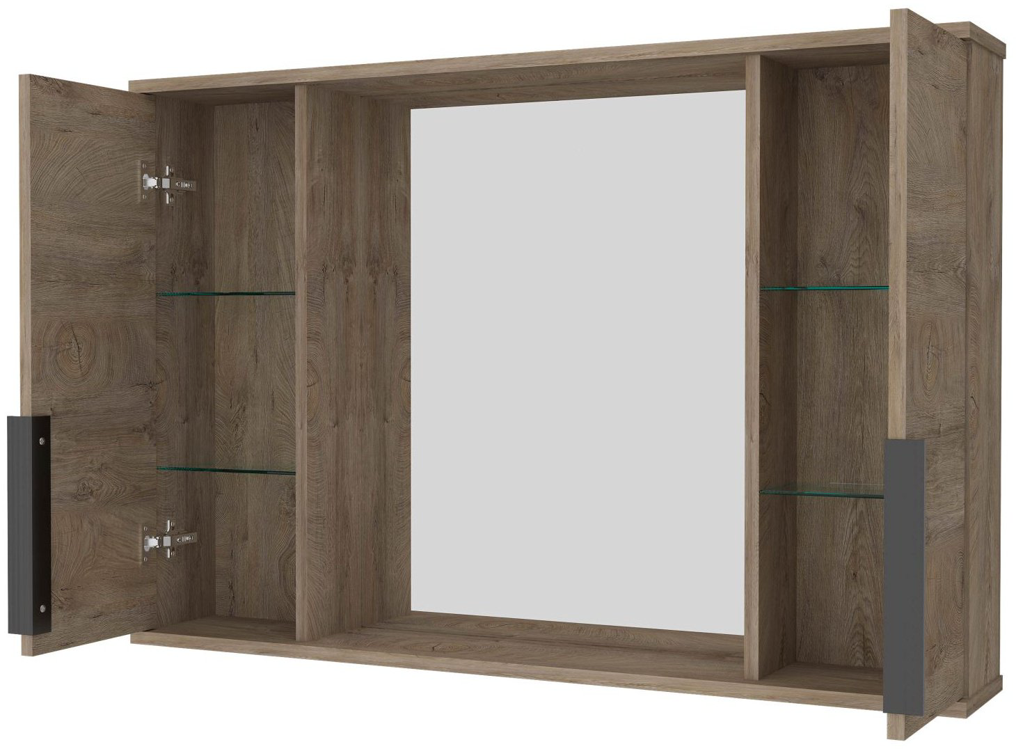 Шкаф зеркальный навесной AVK ШН 2 Кира, 100x17.5x70 см, светло-коричневый купить,NaN