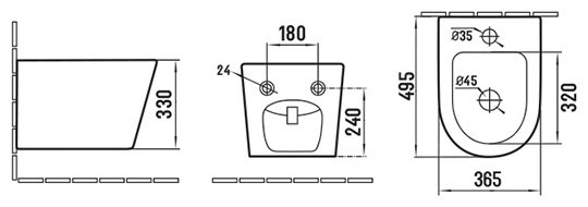 Comforty биде 105BD, санфарфор - ForteMarket Comforty биде 105BD, санфарфор купить,0