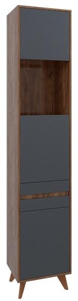 Шкаф напольный AVK Ирма, 40x17.5x180 см, графит, коричневый купить,NaN