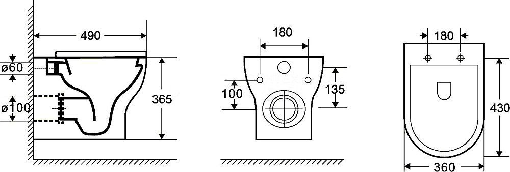 Унитаз WeltWasser Erlenbach 004 GL-WT с инсталляцией белый купить,270400