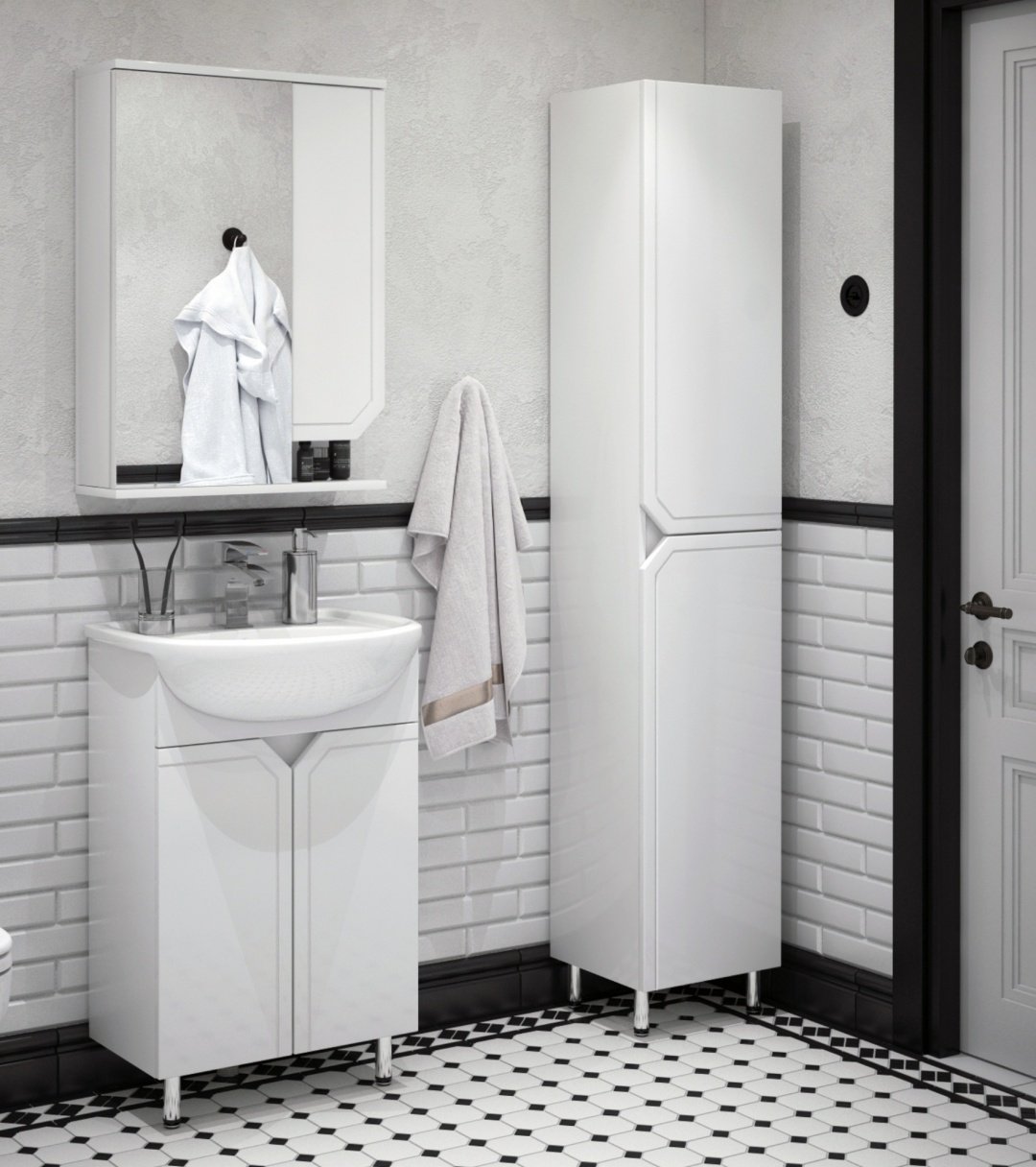 Шкаф-пенал Corozo Сириус 35 Cetus 35x29x187см белый купить,NaN