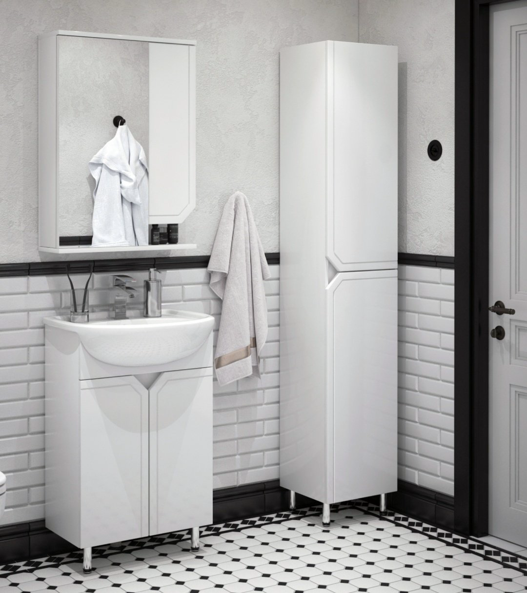 Шкаф-пенал Corozo Сириус 35 Cetus 35x29x187см белый купить,NaN