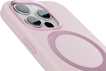 Чехол LEVELO для Apple iPhone 15 Pro Max розовый - ForteMarket Чехол LEVELO для Apple iPhone 15 Pro Max розовый купить,10070