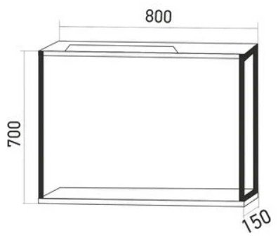 Шкаф навесной Mixline K0000074943 80x15x70см  купить,NaN