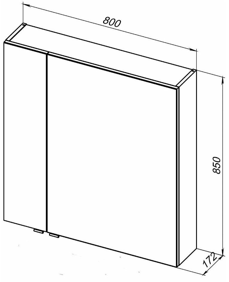 Aquanet Алвита new 277537, 80x17.2x85 см, белый купить,NaN