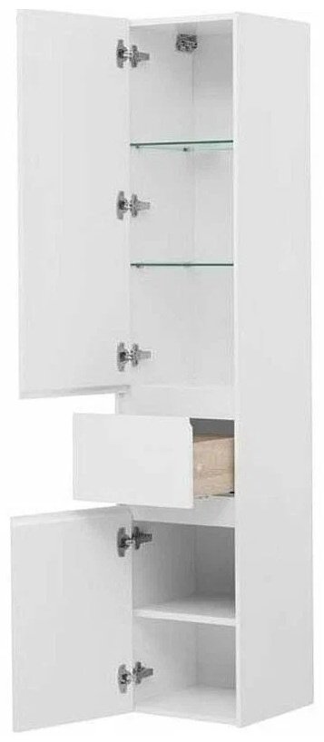 Шкаф навесной Aquanet Бруклин 209827 35x30.9x162.5см белый купить,NaN