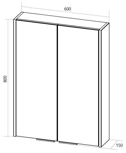 Шкаф навесной 1Marka У92541, 60x15x80 см, белый купить,NaN