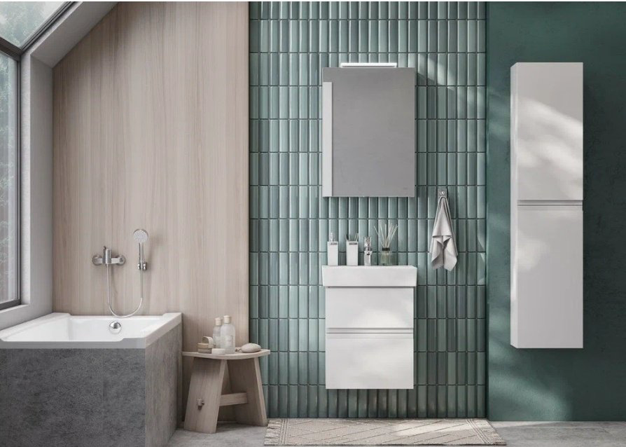 Шкаф навесной Roca OLETA 500 50x13.7x70см белый купить,NaN