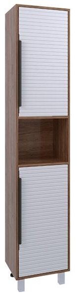 Шкаф напольный AVK Леона 35x17.5x180см бело-коричневый купить,NaN