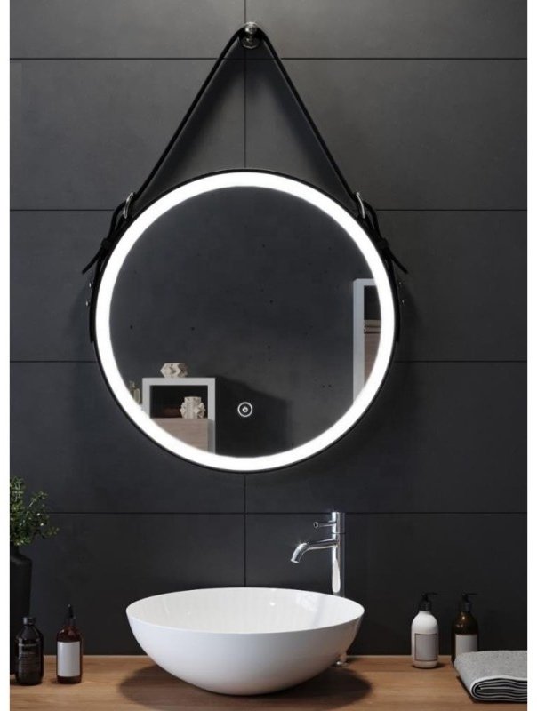 Континент Millenium Black Led D 650 на ремне из натуральной кожи черного цвета