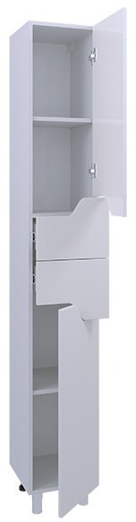 Шкаф-пенал AVK П 2 Двери 2 Ящика Азалия 30x32x180см белый купить,NaN