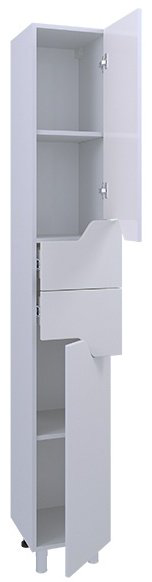 Шкаф-пенал AVK П 2 Двери 2 Ящика Азалия 30x32x180см белый купить,NaN