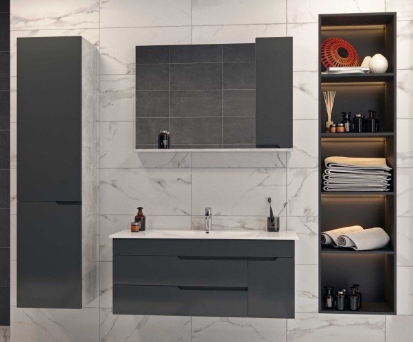 Шкаф навесной AVK Ингрид 100x17.5x70см коричневый купить,NaN