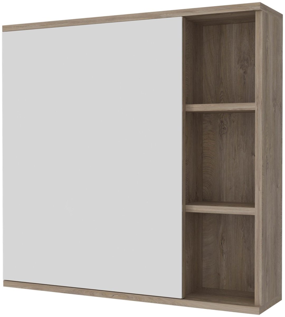 Шкаф зеркальный навесной AVK Кира 80x17.5x70см светло-коричневый купить,NaN