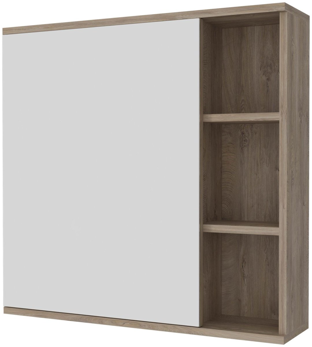 Шкаф зеркальный навесной AVK Кира 80x17.5x70см светло-коричневый купить,NaN