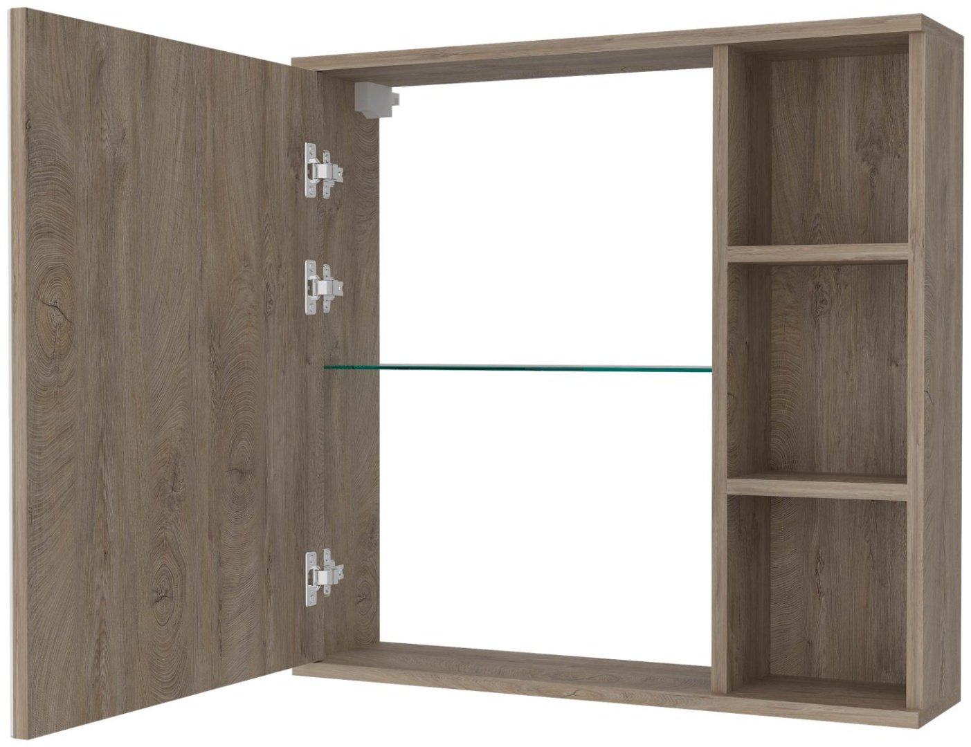 Шкаф зеркальный навесной AVK Кира 80x17.5x70см светло-коричневый купить,NaN
