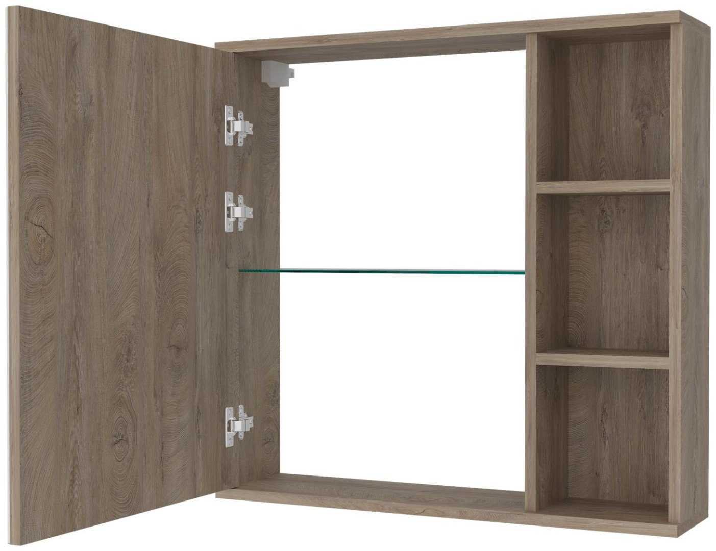 Шкаф зеркальный навесной AVK Кира 80x17.5x70см светло-коричневый купить,NaN