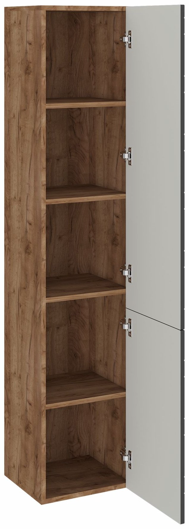 Шкаф-пенал AVK Мира 2 двери 35x27x160см серый/коричневый купить,NaN