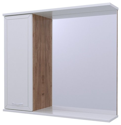 Шкаф навесной AVK Рита, 1 Дверь+Зеркало, 80x17.5x70 см, белый купить,NaN