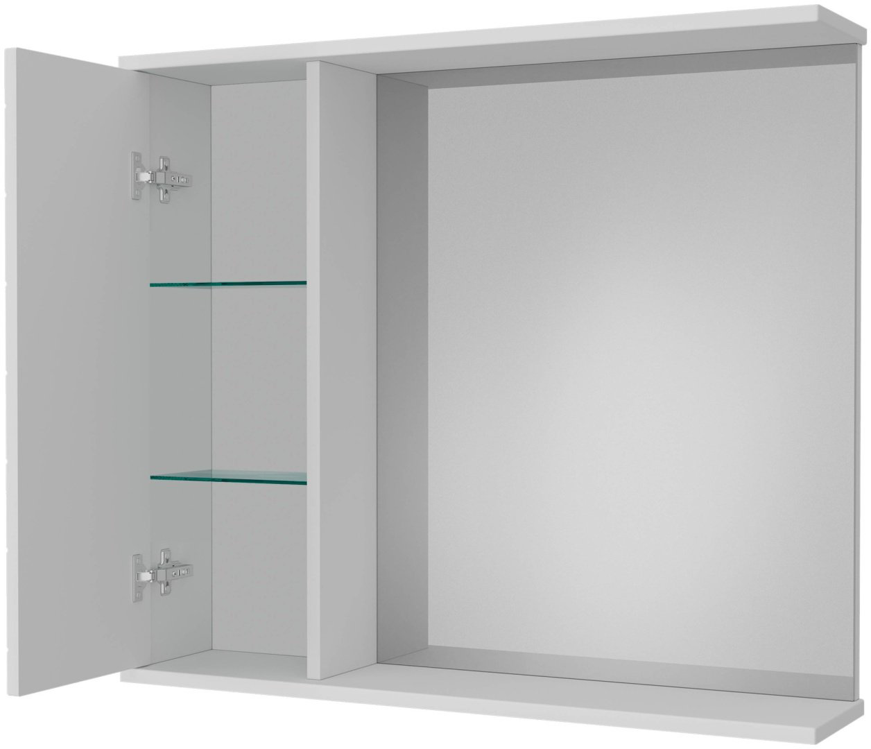 Шкаф навесной AVK Рита, 1 Дверь+Зеркало, 80x17.5x70 см, белый купить,NaN