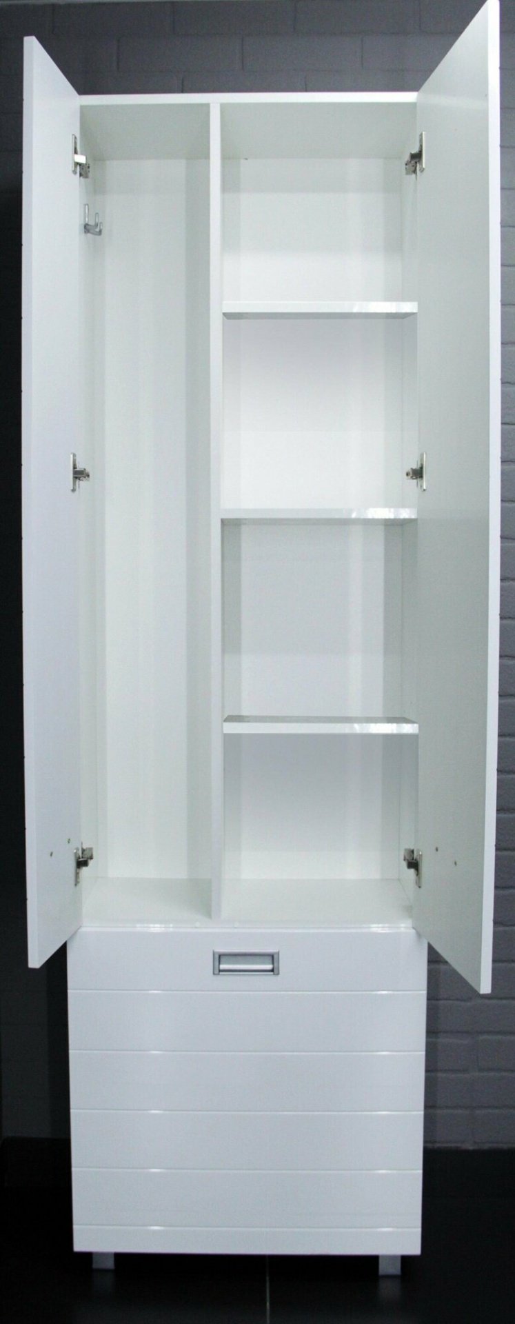 Шкаф-пенал напольный KABINKA.KZ DC5014P, 60x34.6x200 см, белый