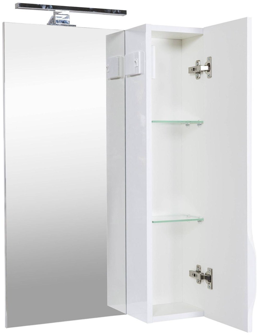 Шкаф настенный с зеркалом AQUARODOS Одорс 55 R, 55x16.5x80см, белый купить,NaN