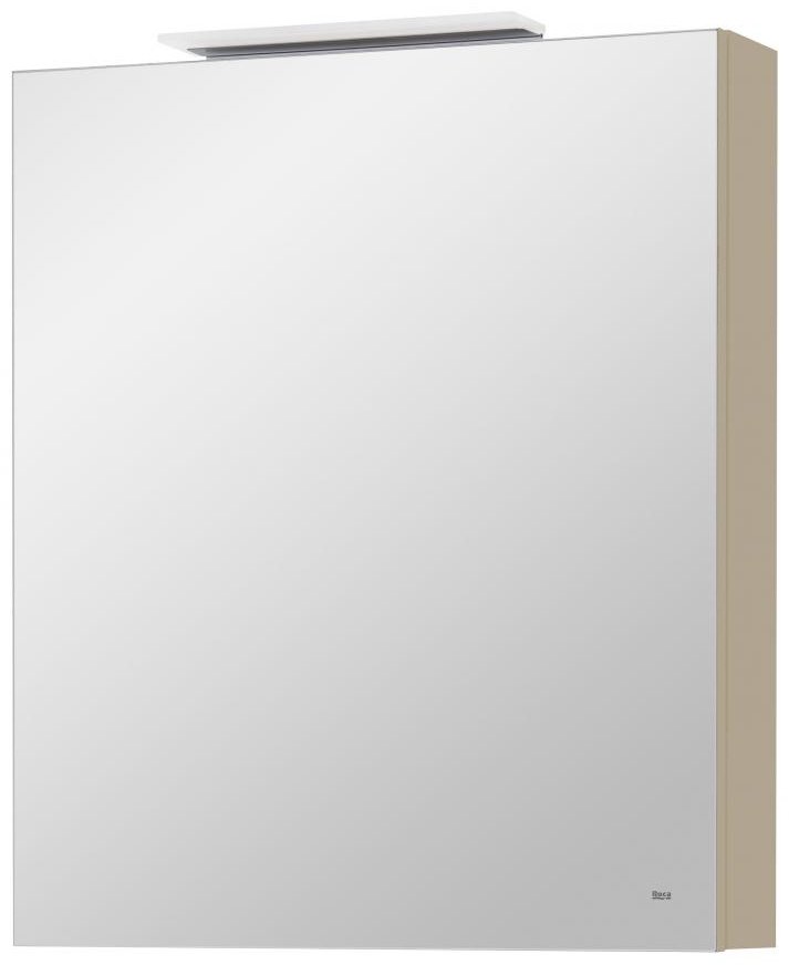 Шкаф зеркальный навесной Roca OLETA, 60x13.7x70 см, бежевый, светло-коричневый