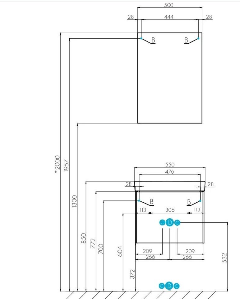 Шкаф навесной Акватон Асти, 50x13x70 см, белый