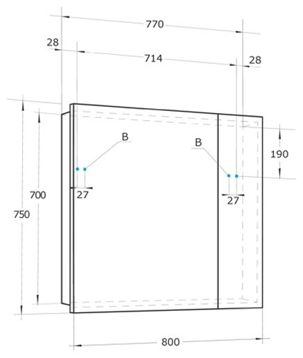 Шкаф навесной Акватон Лондри 80, 80x13x75см купить,NaN