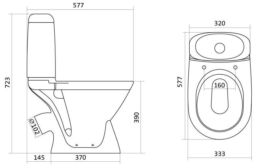 Унитаз Santek Римини белый
