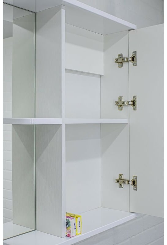 Шкаф зеркальный навесной KABINKA.KZ DA1612HZ, 61.7x15.7x70 см, белый