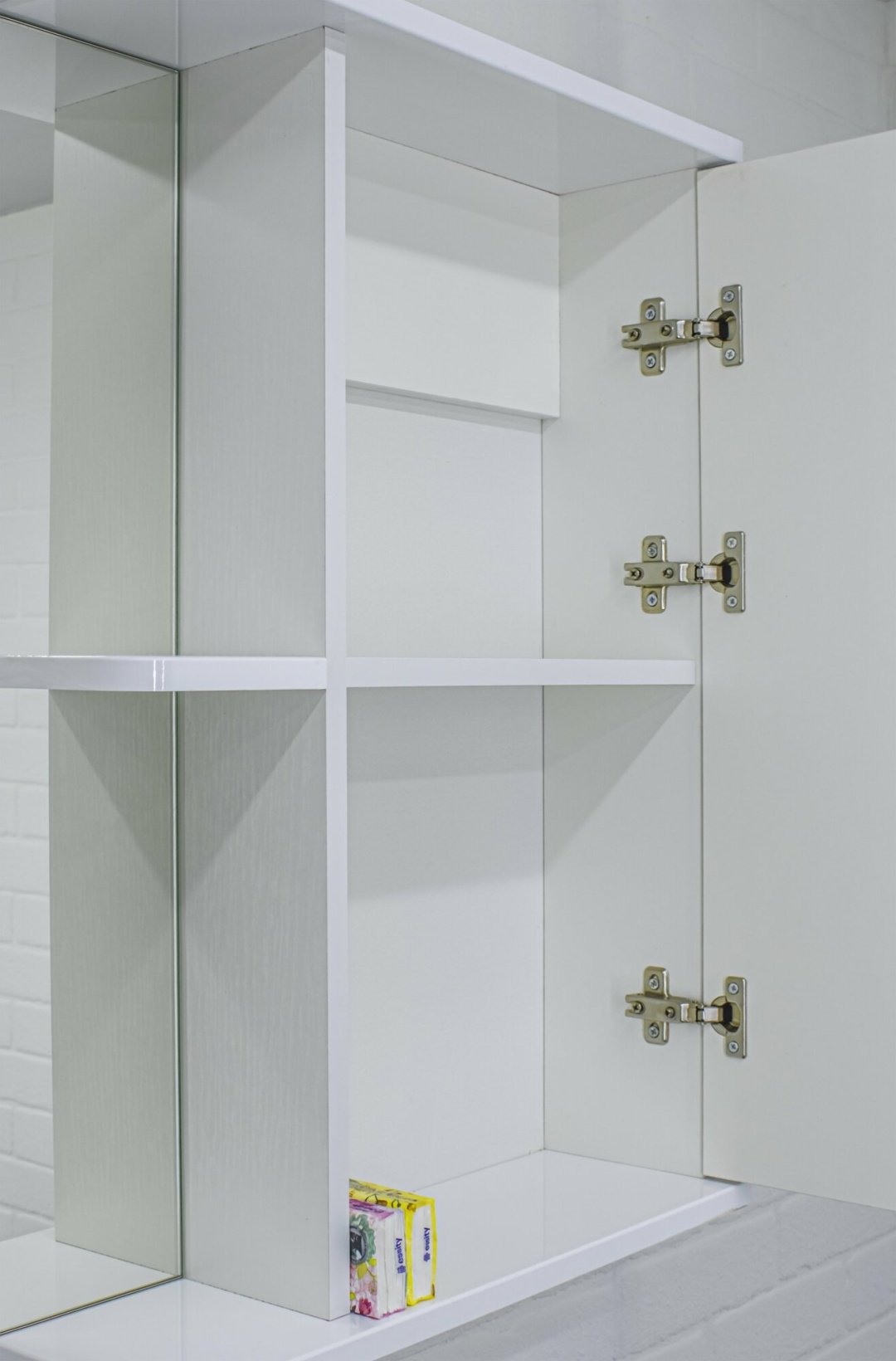 Шкаф зеркальный навесной KABINKA.KZ DA1612HZ, 61.7x15.7x70 см, белый