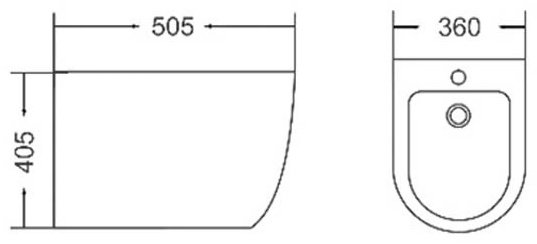 SANTOP биде ST-1841MB, санфарфор