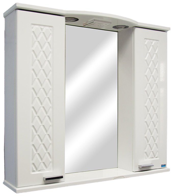 Шкаф зеркальный навесной Kabinka.kz Максима 85x20.5x73см белый купить,NaN