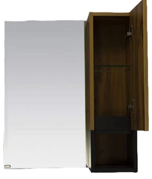 Шкаф зеркальный навесной KABINKA.KZ 29779, 60x15x70 см, коричневый