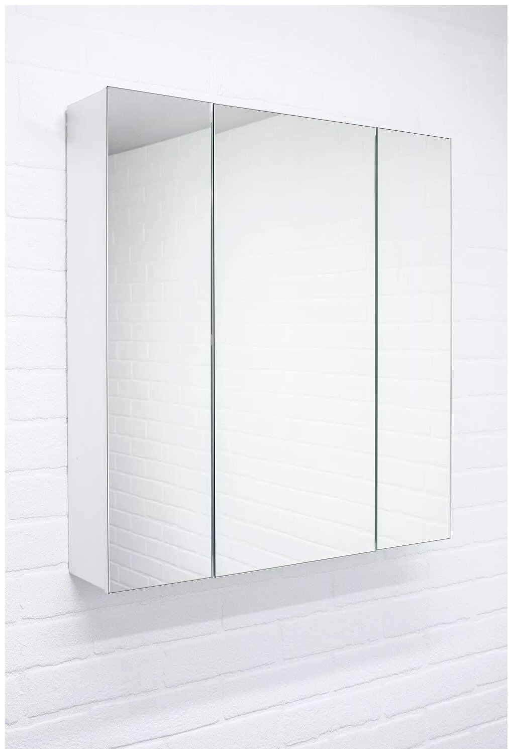 Шкаф зеркальный навесной KABINKA.KZ DA1626HZ, 80x14.1x69.4 см, белый