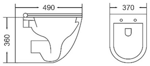 Унитаз Santop ST-0246MB черный